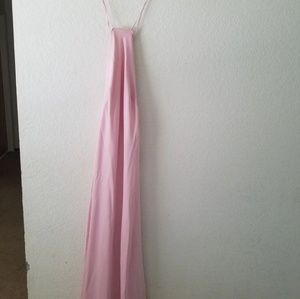 Long blush pink dress